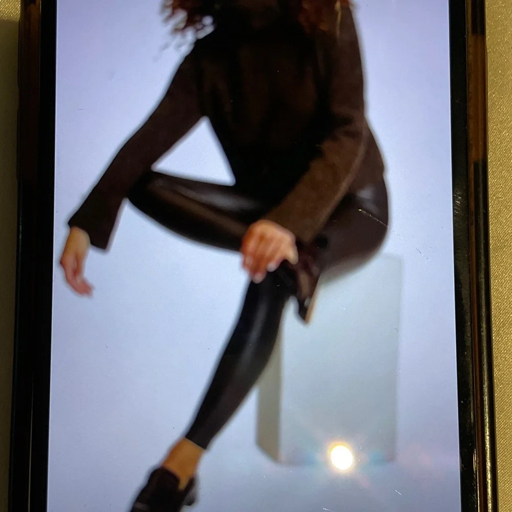 Commando Control Espresso Faux Leather Leggings NWT - Picture 2 of 10